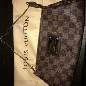 LOUIS VUITTON Damier Ebene Eva Clutch